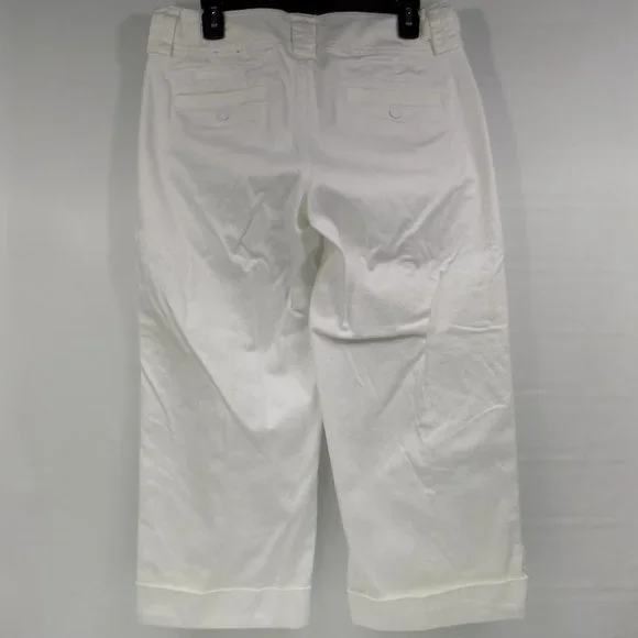 Gitano White Rolled Cuff Capri Size 12 CLEAN! - Picture 5 of 11
